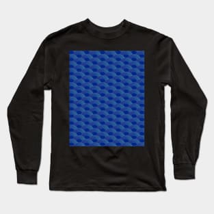 Japanese Wave Seigaiha Pattern Long Sleeve T-Shirt